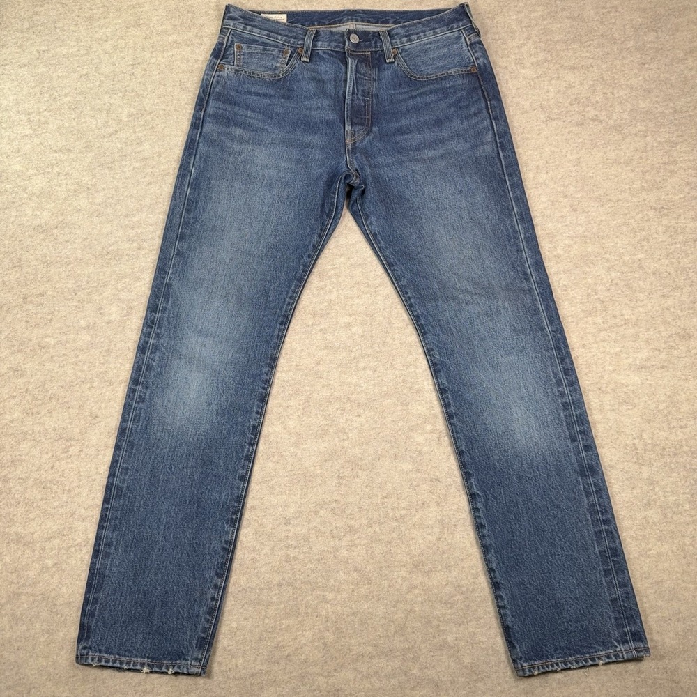 Levis Premium 501 ST Selvedge Jeans Slim Taper *32x30* Big E Button Fly Denim